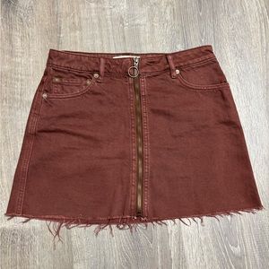 We The Free Zip It Up Denim Skirt
